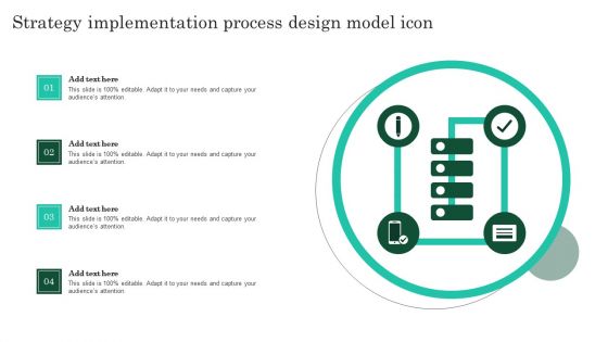 Strategy Implementation Process Design Model Icon Infographics PDF