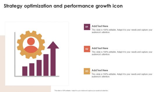 Strategy Optimization And Performance Growth Icon Clipart PDF