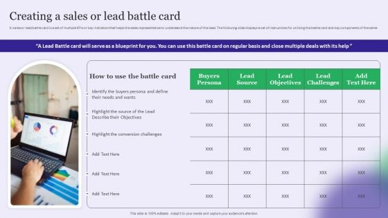 Strategy Playbook For Pharmaceutical Sales Representative Creating A Sales Or Lead Battle Card Introduction PDF