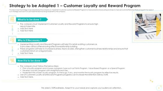 Strategy To Be Adopted 1 Customer Loyalty And Reward Program Graphics PDF