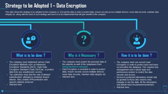 Strategy To Be Adopted 1 Data Encryption Ppt Outline PDF