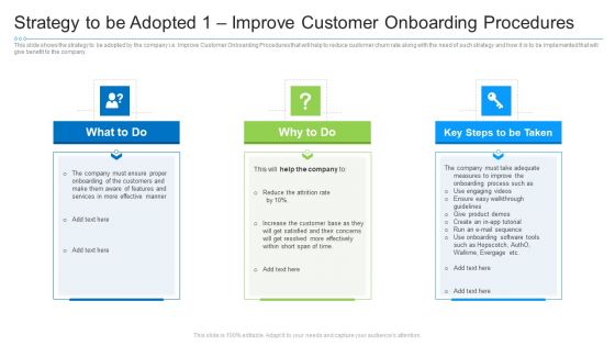 Strategy To Be Adopted 1 Improve Customer Onboarding Procedures Ideas PDF