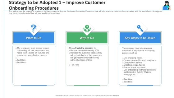 Strategy To Be Adopted 1 Improve Customer Onboarding Procedures Ppt Layouts Elements PDF