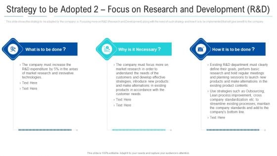 Strategy To Be Adopted 2 Focus On Research And Development R And D Microsoft PDF