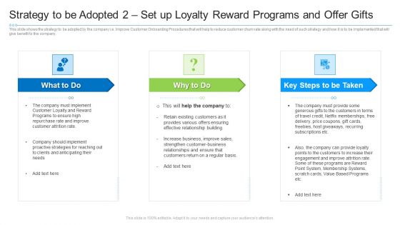 Strategy To Be Adopted 2 Set Up Loyalty Reward Programs And Offer Gifts Graphics PDF