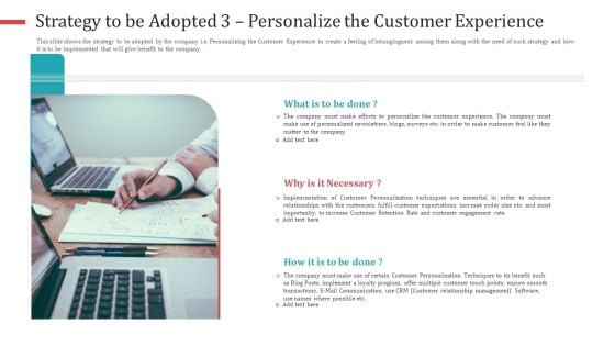 Strategy To Be Adopted 3 Personalize The Customer Experience Guidelines PDF