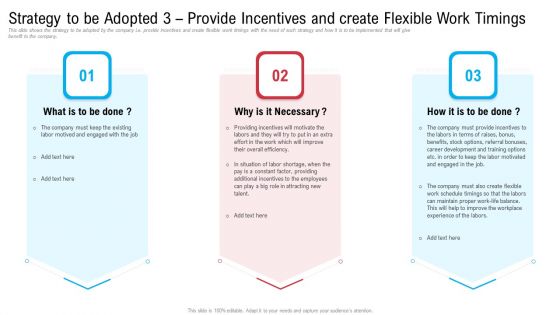 Strategy To Be Adopted 3 Provide Incentives And Create Flexible Work Timings Ideas PDF