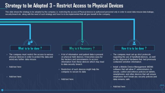 Strategy To Be Adopted 3 Restrict Access To Physical Devices Pictures PDF