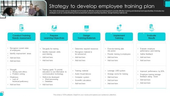 Strategy To Develop Employee Training Plan Diagrams PDF