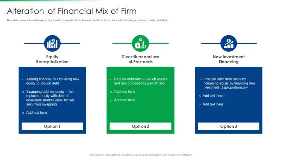 Strawman Project Action Plan Alteration Of Financial Mix Of Firm Demonstration PDF