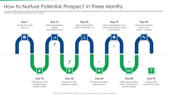 Strawman Project Action Plan How To Nurture Potential Prospect In Three Months Sample PDF