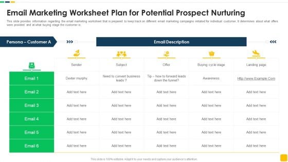 Strawman Proposal For Enterprise Critical Thinking Email Marketing Worksheet Plan For Potential Prospect Nurturing Ideas PDF