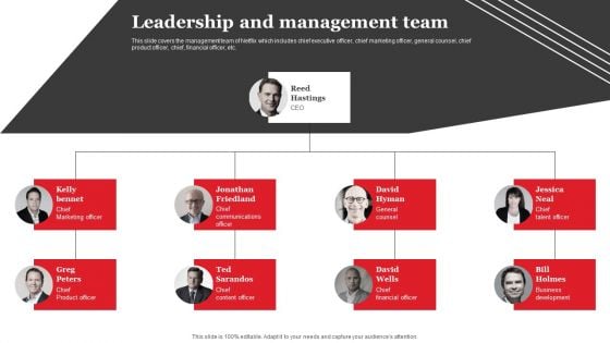 Streaming Platform Company Outline Leadership And Management Team Structure PDF