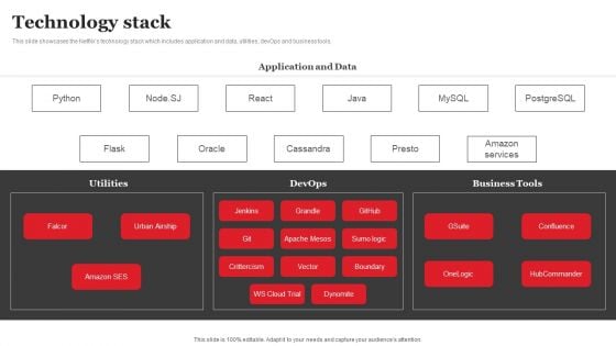 Streaming Platform Company Outline Technology Stack Information PDF