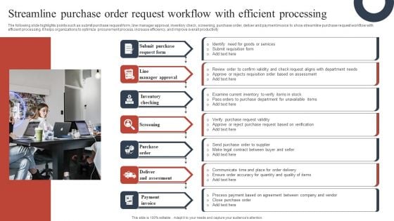 Streamline Purchase Order Request Workflow With Efficient Processing Inspiration PDF