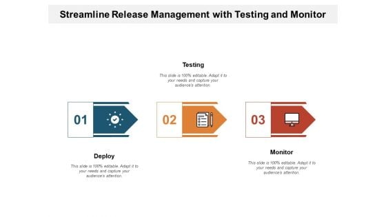 Streamline Release Management With Testing And Monitor Ppt PowerPoint Presentation Gallery Shapes PDF