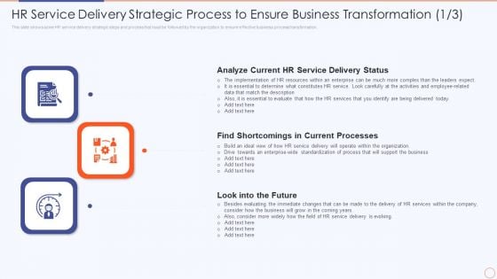 Streamlining HR Service Delivery To Ensure Organizational Transformation Hr Service Delivery Strategic Diagrams PDF