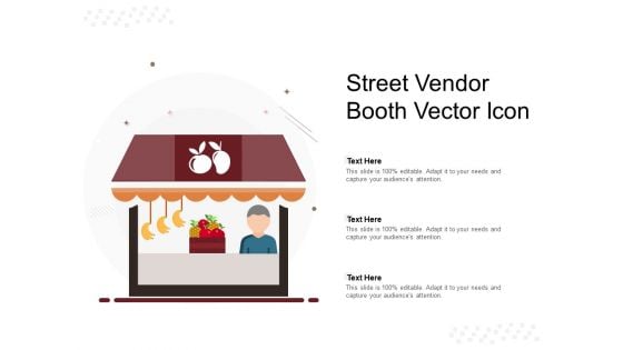 Street Vendor Booth Vector Icon Ppt PowerPoint Presentation Infographic Template Model PDF