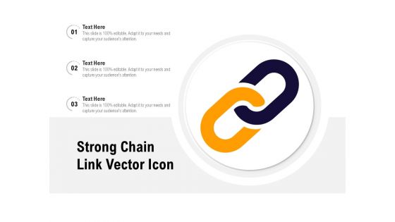 Strong Chain Link Vector Icon Ppt PowerPoint Presentation Gallery Gridlines PDF