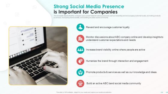 Strong Social Media Presence Is Important For Companies Information PDF