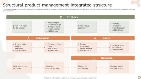 Structural Product Management Integrated Structure Ppt Outline Topics PDF