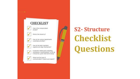 Structure Checklist Questions Ppt PowerPoint Presentation Ideas Graphics