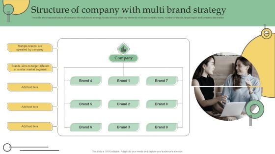 Structure Of Company With Multi Brand Strategy Ppt PowerPoint Presentation Diagram Templates PDF