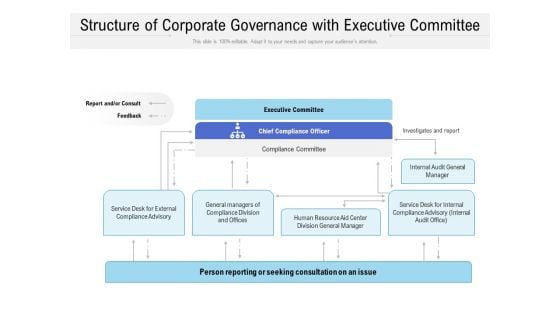 Structure Of Corporate Governance With Executive Committee Ppt Infographic Template Infographic Template PDF