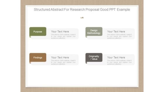 Structured Abstract For Research Proposal Good Ppt Example