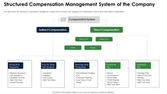 Structured Compensation Management System Of The Company Template PDF