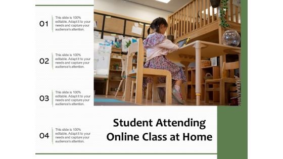 Student Attending Online Class At Home Ppt PowerPoint Presentation Inspiration Design Inspiration PDF