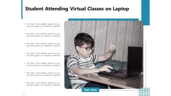 Student Attending Virtual Classes On Laptop Ppt PowerPoint Presentation Gallery Layout PDF