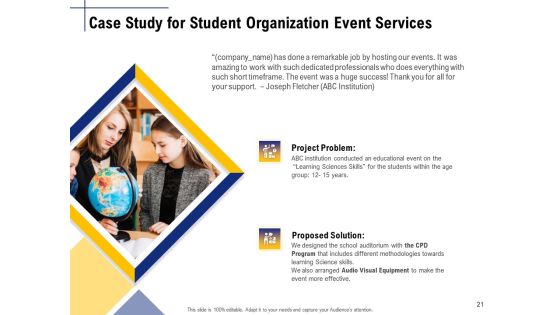 Student Club Event Planning Ppt PowerPoint Presentation Complete Deck With Slides Slide21