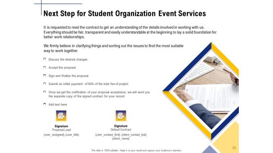 Student Club Event Planning Ppt PowerPoint Presentation Complete Deck With Slides Slide25