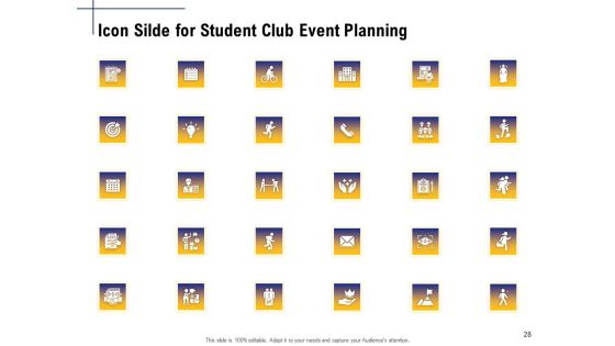 Student Club Event Planning Ppt PowerPoint Presentation Complete Deck With Slides Slide28