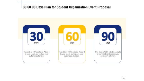 Student Club Event Planning Ppt PowerPoint Presentation Complete Deck With Slides Slide33