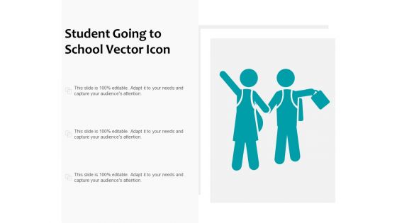 Student Going To School Vector Icon Ppt PowerPoint Presentation Styles Picture