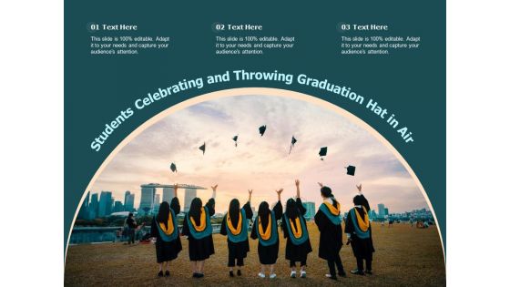 Students Celebrating And Throwing Graduation Hat In Air Ppt PowerPoint Presentation Icon Layouts PDF