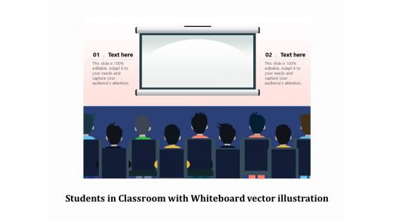 Students In Classroom With Whiteboard Vector Illustration Ppt PowerPoint Presentation Show Examples PDF