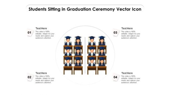 Students Sitting In Graduation Ceremony Vector Icon Ppt PowerPoint Presentation Icon Objects PDF