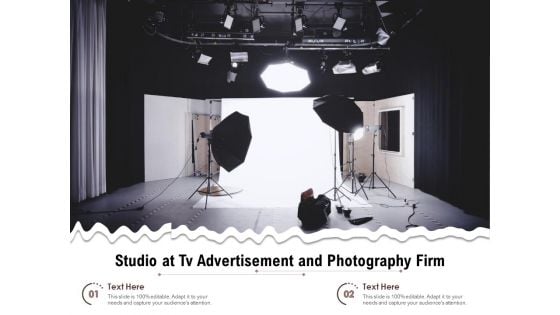 Studio At Tv Advertisement And Photography Firm Ppt PowerPoint Presentation File Objects PDF