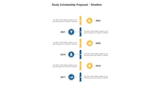 Study Scholarship Proposal Timeline One Pager Sample Example Document