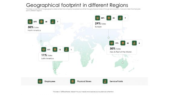 Substitute Financing Pitch Deck Geographical Footprint In Different Regions Download PDF