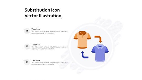 Substitution Icon Vector Illustration Ppt PowerPoint Presentation Show Example PDF