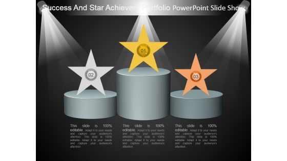 Success And Star Achievers Portfolio Powerpoint Slide Show