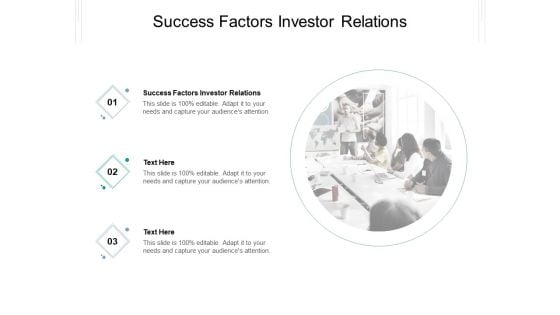 Success Factors Investor Relations Ppt PowerPoint Presentation Model Example File Cpb Pdf Success Factors Investor Relations Ppt PowerPoint Presentation Model Example File Cpb Pdf
