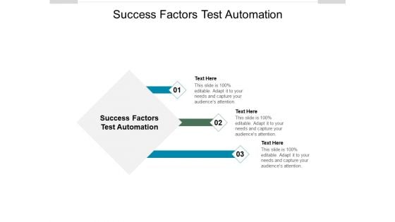 Success Factors Test Automation Ppt PowerPoint Presentation Show Visuals Cpb Pdf