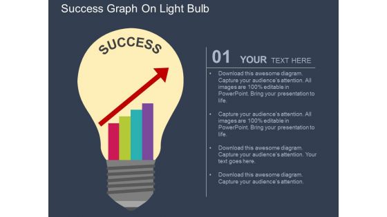 Success Graph On Light Bulb Powerpoint Templates