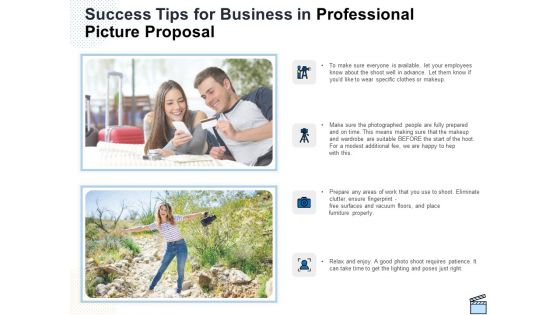 Success Tips For Business In Professional Picture Proposal Ppt Styles Brochure PDF