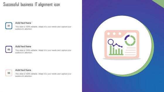 Successful Business IT Alignment Icon Demonstration PDF